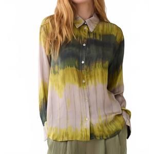 NEW SUMMUM tie dye ecovero fabric shirt blouse in multicolor